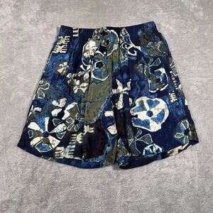 Jams Surfline Hawaii Shorts Swimtrunks Men Medium Black Floral 6" Inseam Casual